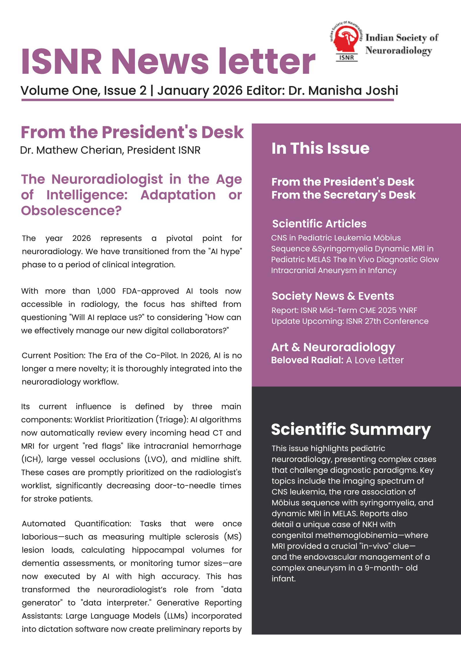 ISNR Newsletter January 2026